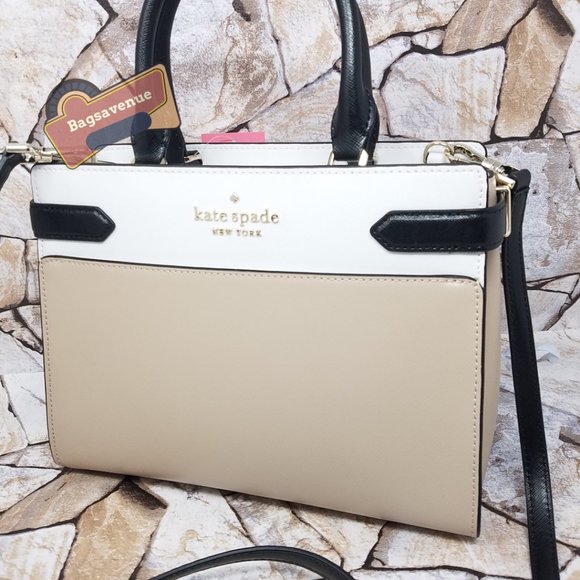 ✨purse staci medium satchel shoulder bag beige leather medium Wallet Kate Spade - Picture 5 of 15